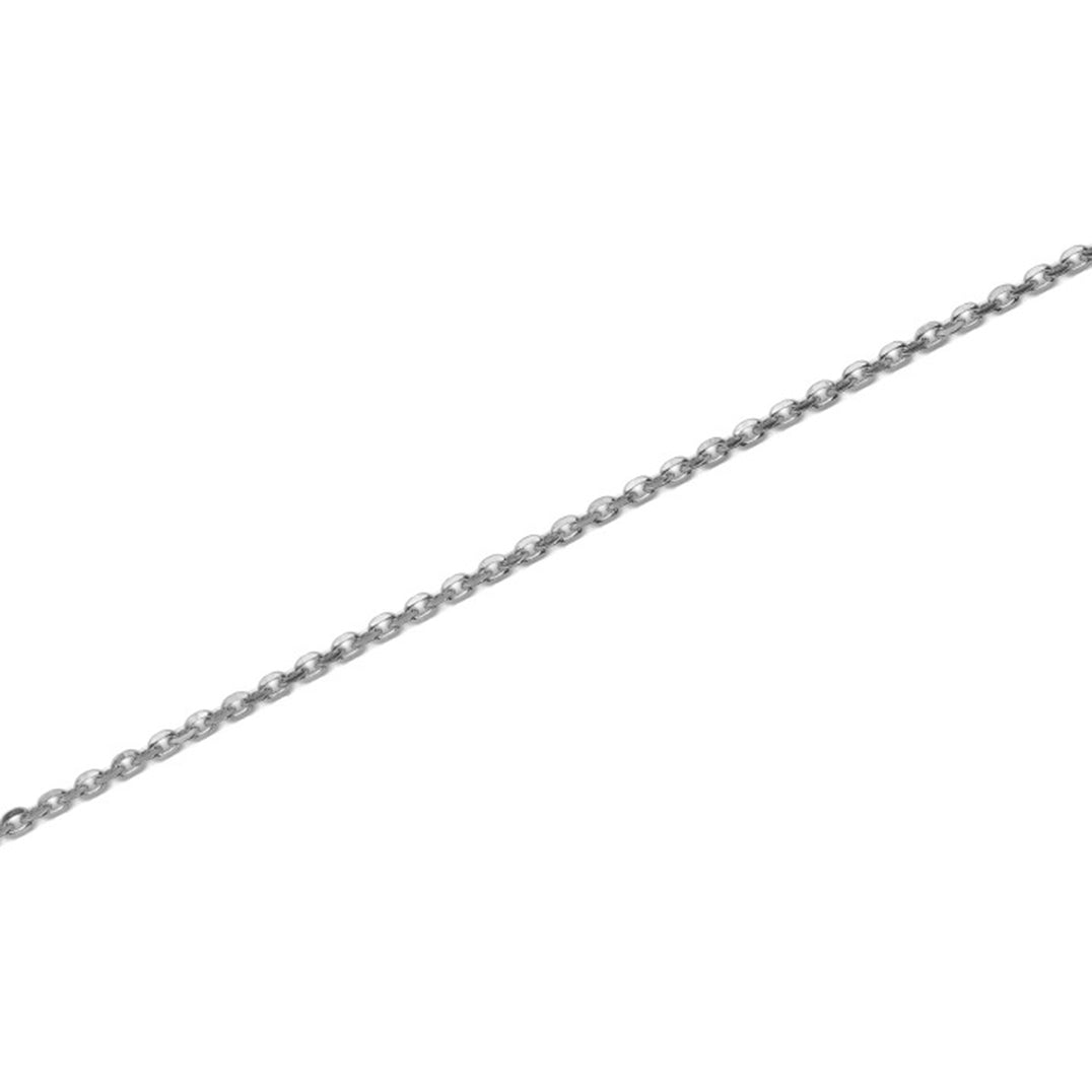 10K WHITE GOLD DC ROLO  023 GAUGE 24" CHAIN NECKLACE (AVAILABLE IN LENGTHS 7" - 30")