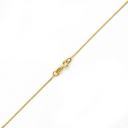14K YELLOW GOLD DC ROLO  023 GAUGE 18" CHAIN NECKLACE (AVAILABLE IN LENGTHS 7" - 30")