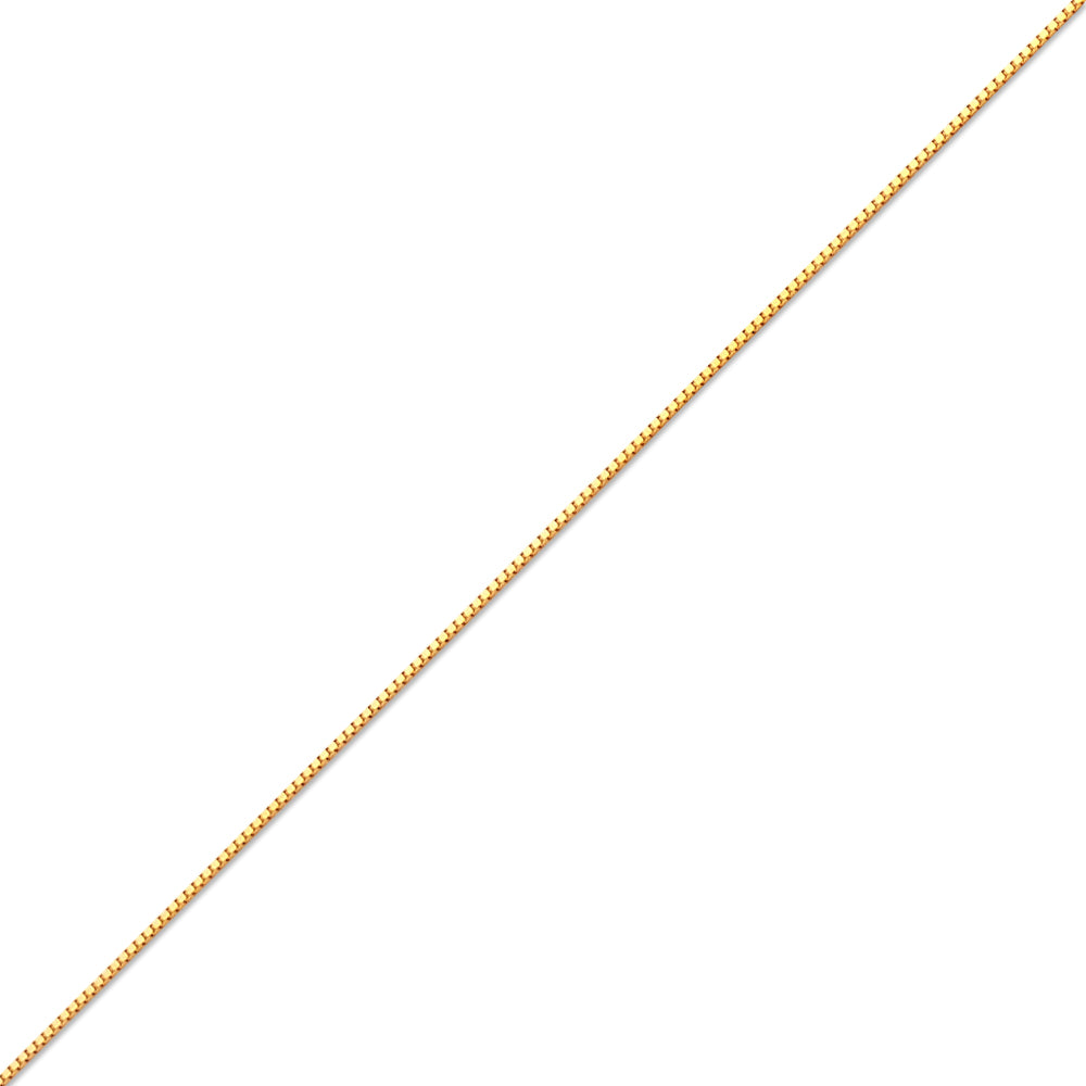 10K YELLOW GOLD BOX 040 GAUGE 26" CHAIN NECKLACE (AVAILABLE IN LENGTHS 7" - 30")