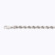 Load image into Gallery viewer, 14K 5MM WHITE GOLD SOLID DC ROPE 24&quot; CHAIN NECKLACE (AVAILABLE IN LENGTHS 7&quot; - 30&quot;)
