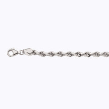 Load image into Gallery viewer, 10K 4MM WHITE GOLD SOLID DC ROPE 16&quot; CHAIN NECKLACE (AVAILABLE IN LENGTHS 7&quot; - 30&quot;)
