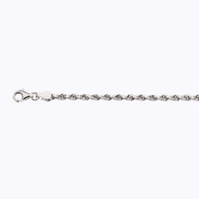 Load image into Gallery viewer, 14K 3MM WHITE GOLD SOLID DC ROPE 24&quot; CHAIN NECKLACE (AVAILABLE IN LENGTHS 7&quot; - 30&quot;)
