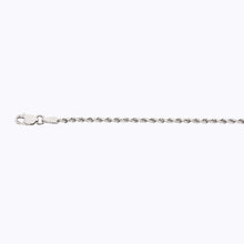 Load image into Gallery viewer, 14K 2MM WHITE GOLD SOLID DC ROPE 16&quot; CHAIN NECKLACE (AVAILABLE IN LENGTHS 7&quot; - 30&quot;)
