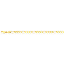 Load image into Gallery viewer, 10K 6.5MM YELLOW GOLD SOLID FIGARO 16&quot; CHAIN NECKLACE (AVAILABLE IN LENGTHS 7&quot; - 30&quot;)
