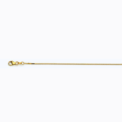 14K YELLOW GOLD BOX 058 GAUGE 30" CHAIN NECKLACE (AVAILABLE IN LENGTHS 7" - 30")