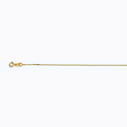 10K YELLOW GOLD BOX 040 GAUGE 16" CHAIN NECKLACE (AVAILABLE IN LENGTHS 7" - 30")