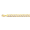 Load image into Gallery viewer, 14K 12MM YELLOW GOLD SOLID PAVE CURB 30&quot; CHAIN NECKLACE (AVAILABLE IN LENGTHS 7&quot; - 30&quot;)
