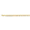 Load image into Gallery viewer, 14K 7MM YELLOW GOLD SOLID PAVE CURB 28&quot; CHAIN NECKLACE (AVAILABLE IN LENGTHS 7&quot; - 30&quot;)
