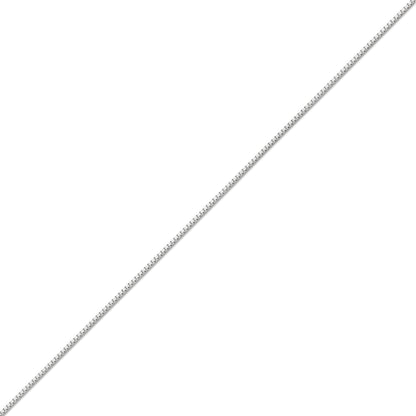 14K WHITE GOLD BOX 040 GAUGE 30" CHAIN NECKLACE (AVAILABLE IN LENGTHS 7" - 30")