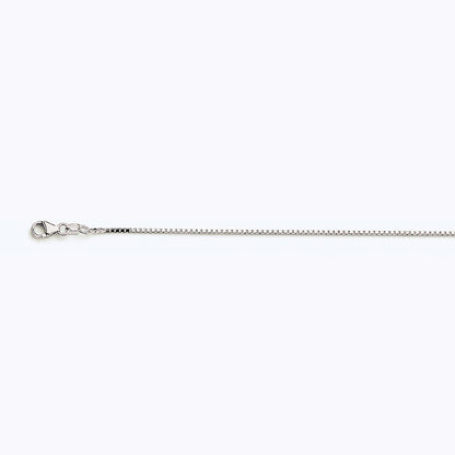 10K WHITE GOLD BOX 068 GAUGE 26" CHAIN NECKLACE (AVAILABLE IN LENGTHS 7" - 30")