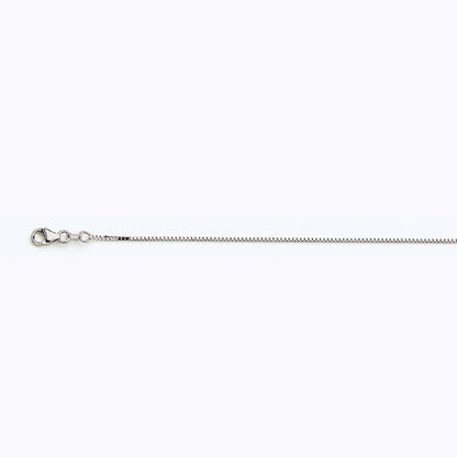 10K WHITE GOLD BOX 058 GAUGE 26" CHAIN NECKLACE (AVAILABLE IN LENGTHS 7" - 30")