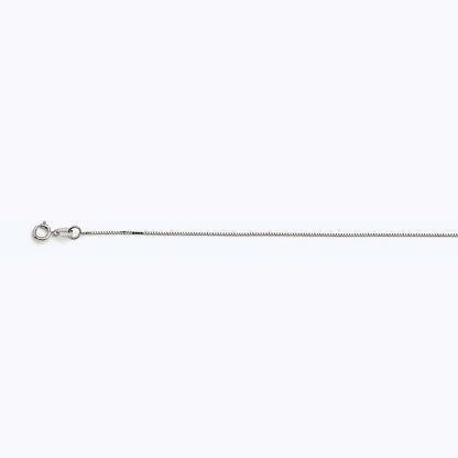 14K WHITE GOLD BOX 040 GAUGE 30" CHAIN NECKLACE (AVAILABLE IN LENGTHS 7" - 30")