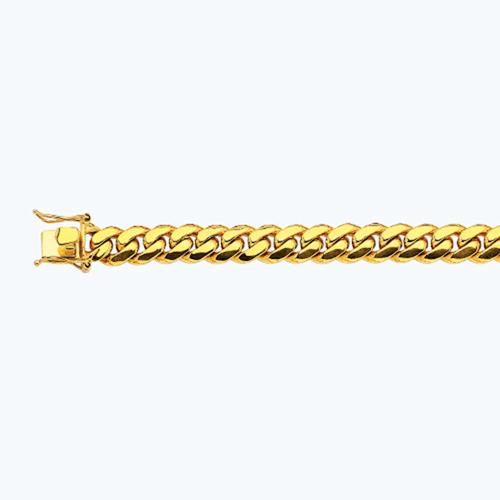 10K 11MM YELLOW GOLD SOLID MIAMI CUBAN 20