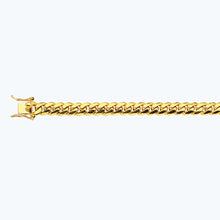 Load image into Gallery viewer, 10K 8MM YELLOW GOLD SOLID MIAMI CUBAN 28&quot; CHAIN NECKLACE (AVAILABLE IN LENGTHS 7&quot; - 30&quot;)
