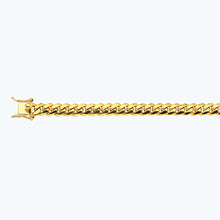 Load image into Gallery viewer, 14K 7MM YELLOW GOLD SOLID MIAMI CUBAN 24&quot; CHAIN NECKLACE (AVAILABLE IN LENGTHS 7&quot; - 30&quot;)
