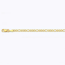 Load image into Gallery viewer, 10K 2.5MM YELLOW GOLD SOLID FIGARO 18&quot; CHAIN NECKLACE (AVAILABLE IN LENGTHS 7&quot; - 30&quot;)
