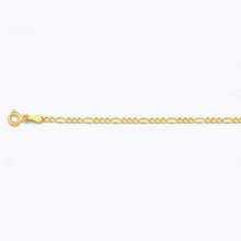 Load image into Gallery viewer, 14K 2MM YELLOW GOLD SOLID FIGARO 24&quot; CHAIN NECKLACE (AVAILABLE IN LENGTHS 7&quot; - 30&quot;)
