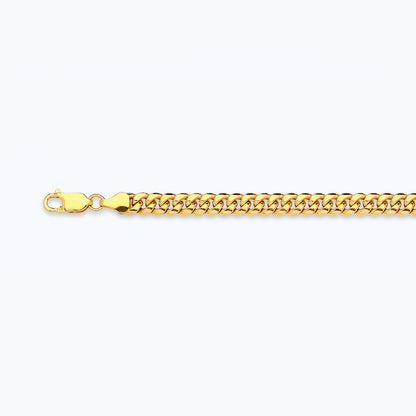 14K 3.75MM YELLOW GOLD HOLLOW MIAMI CUBAN 18" CHAIN NECKLACE (AVAILABLE IN LENGTHS 7" - 30")