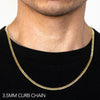 Load image into Gallery viewer, 14K 3.5MM YELLOW GOLD SOLID CURB 26&quot; CHAIN NECKLACE (AVAILABLE IN LENGTHS 7&quot; - 30&quot;)
