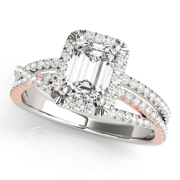 Emerald Cut Engagement Ring M51020-E-6.5X4.5