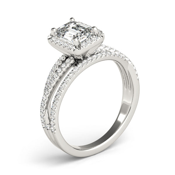 Emerald Cut Engagement Ring M51020-E-6.5X4.5
