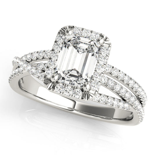 Emerald Cut Engagement Ring M51020-E-8.5X6.5
