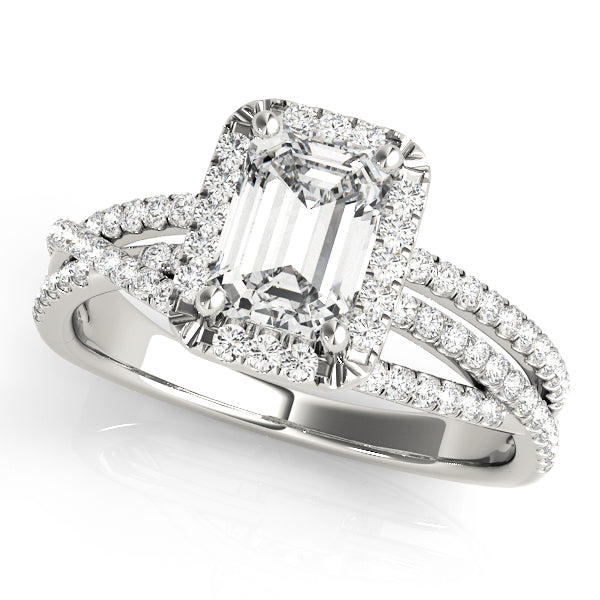 Emerald Cut Engagement Ring M51020-E-6.5X4.5