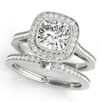 Cushion Engagement Ring M51075-E-8