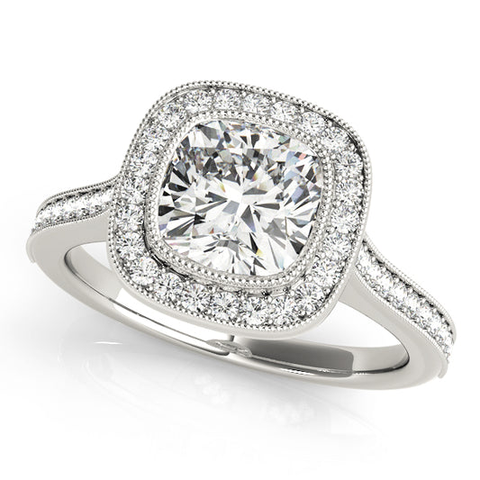 Cushion Engagement Ring M51075-E-7.5