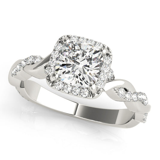 Cushion Engagement Ring M51086-E-6