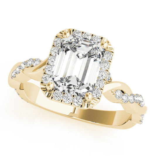 Emerald Cut Engagement Ring M51088-E-8.5X6.5