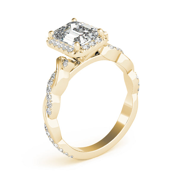 Emerald Cut Engagement Ring M51088-E-7.5X5.5