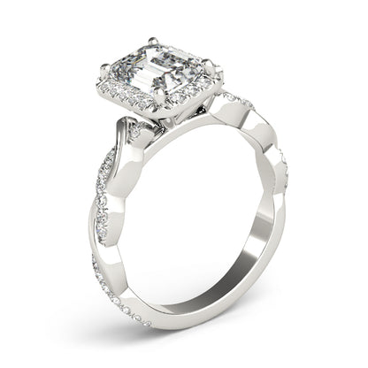 Emerald Cut Engagement Ring M51088-E-6.5X4.5