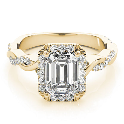 Emerald Cut Engagement Ring M51088-E-7.5X5.5