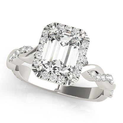 Emerald Cut Engagement Ring M51088-E-6.5X4.5