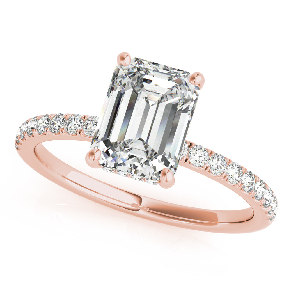 Emerald Cut Engagement Ring M51163-E-8.5X6.5