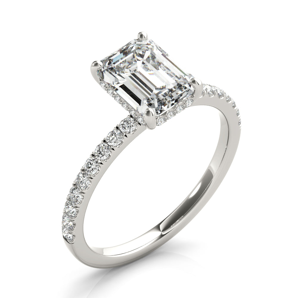 Emerald Cut Engagement Ring M51163-E-8.5X6.5