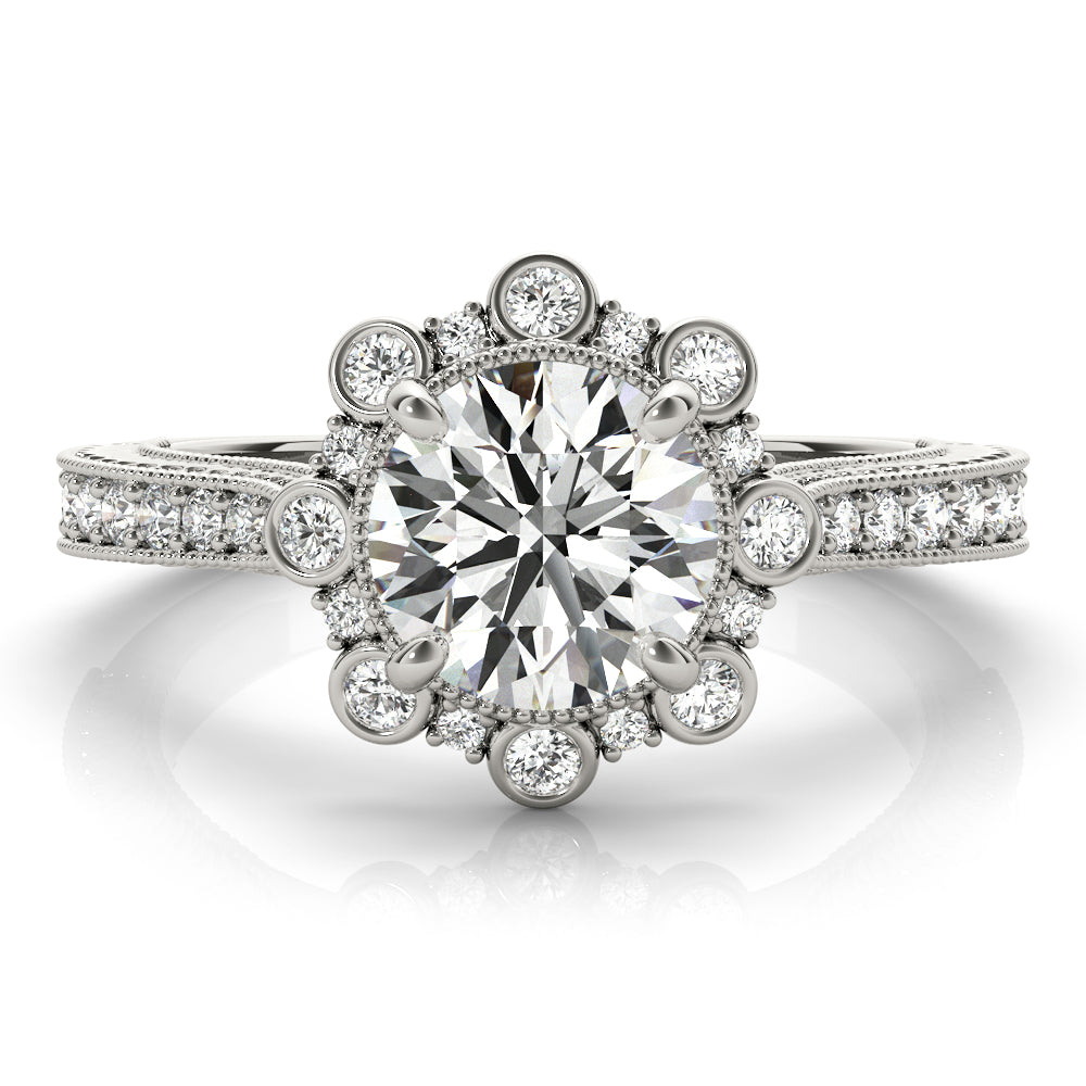 Round Engagement Ring M51164-E-1/2