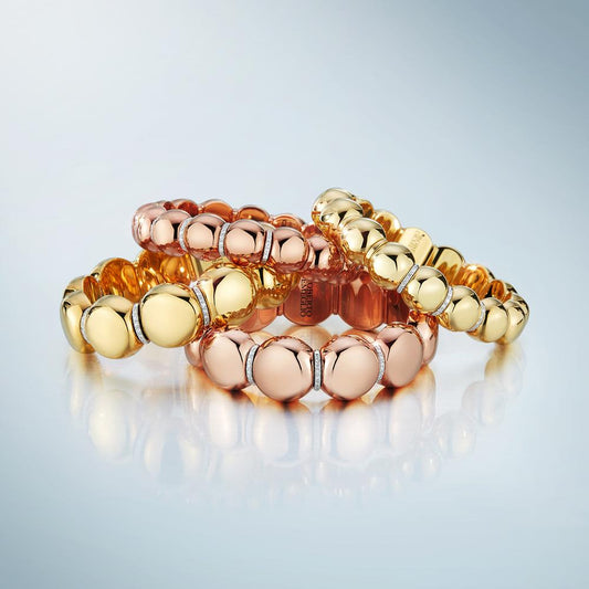 Large Aura Dama Beads with 3 Diamond Stations