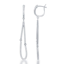 Load image into Gallery viewer, Sterling Silver White Topaz 1.238 cttw Teardrop Earrings
