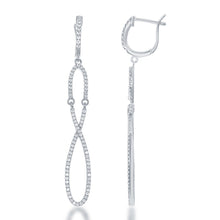 Load image into Gallery viewer, Sterling Silver Infinity White Topaz 1.35 cttw Earrings
