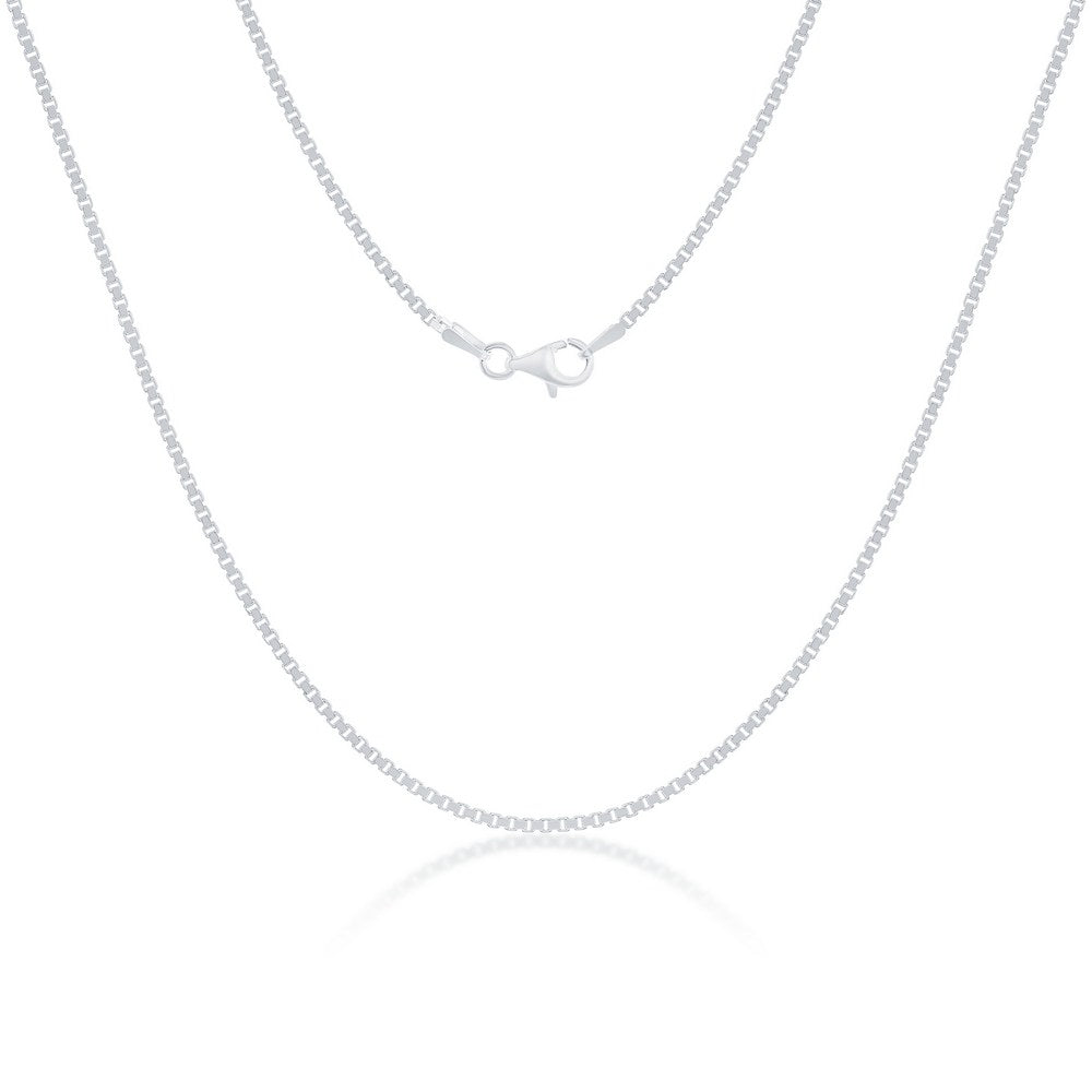 Sterling Silver 1.6mm Box Chain Bracelet