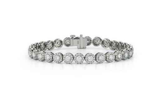 Halo Diamond Tennis Bracelet
