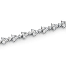 Load image into Gallery viewer, All Connected Plain Bezel with Alternating Pear and Round Diamond By The Yard Bracelet
