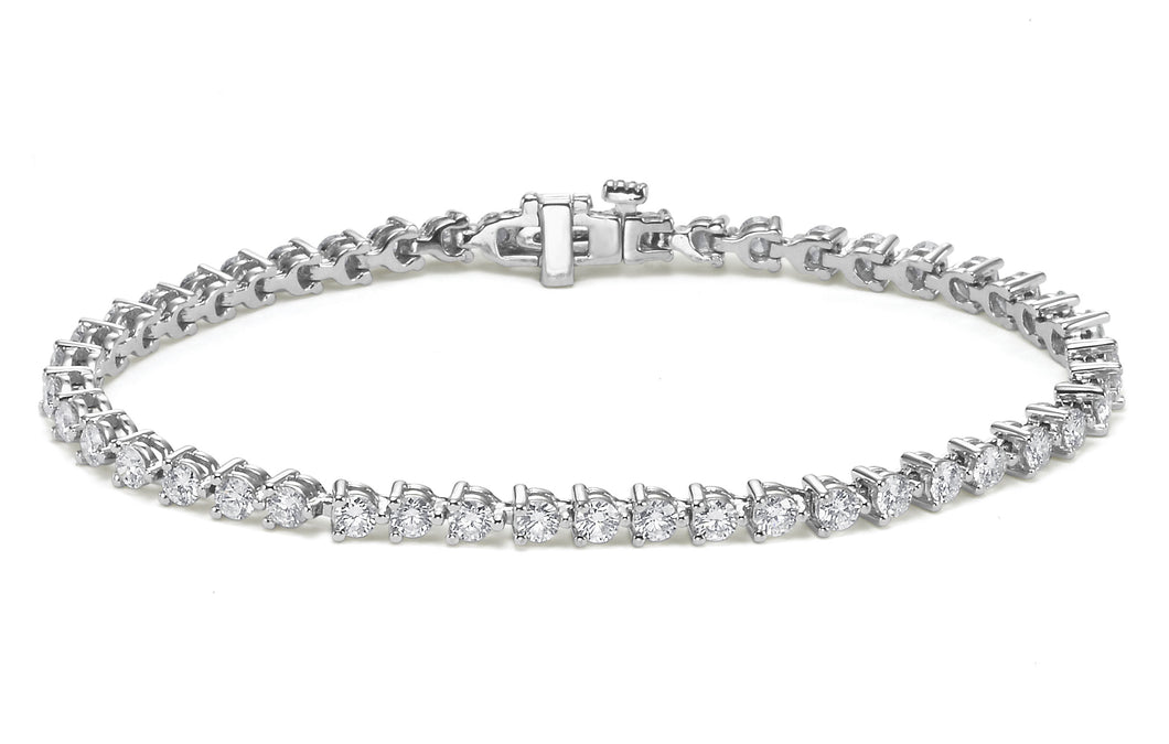 3 Prong Diamond Tennis Bracelet