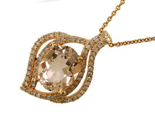 Load image into Gallery viewer, EFFY 14K ROSE GOLD DIAMOND,MORGANITE PENDANT
