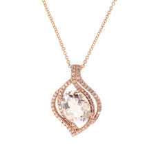 Load image into Gallery viewer, EFFY 14K ROSE GOLD DIAMOND,MORGANITE PENDANT
