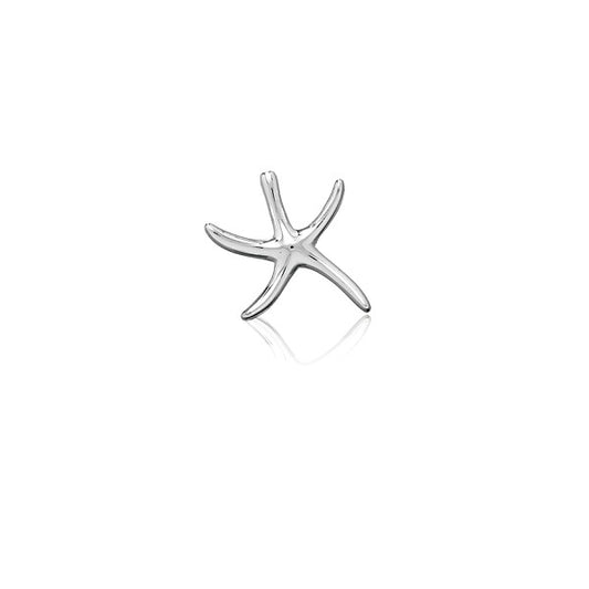 Sterling Silver Flat Starfish Pendant