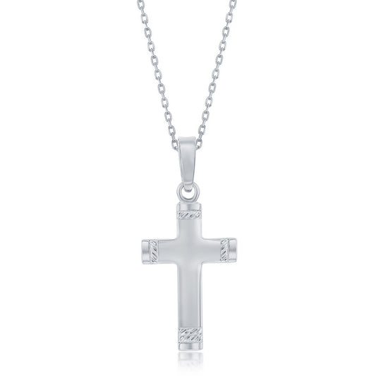 Sterling Silver Textured Cross Pendant
