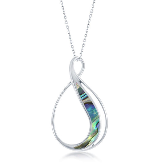 Sterling Silver, Abalone Pearshaped Pendant